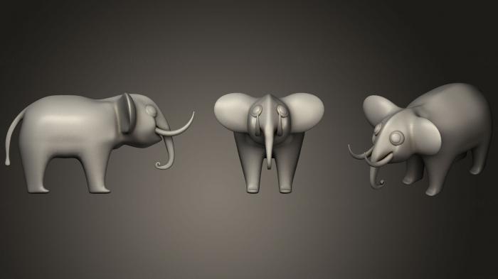 Animal figurines (STKJ_1704) 3D model for CNC machine